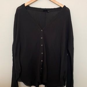 Out from Under Black Jojo Oversized Thermal Cardigan Size S